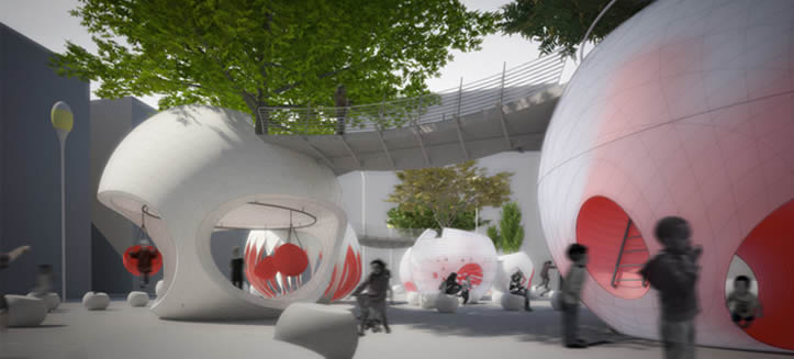 美國(guó)交互式游樂(lè)場(chǎng)競(jìng)賽獲獎(jiǎng)項(xiàng)目”Plant-a-BALL”公園